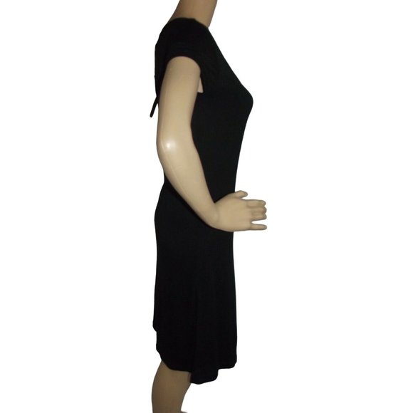 Mono Reno Dress & Sequin Vest Set Small Black Rayon 2-Piece T-Shirt knee scoop - Picture 6 of 12